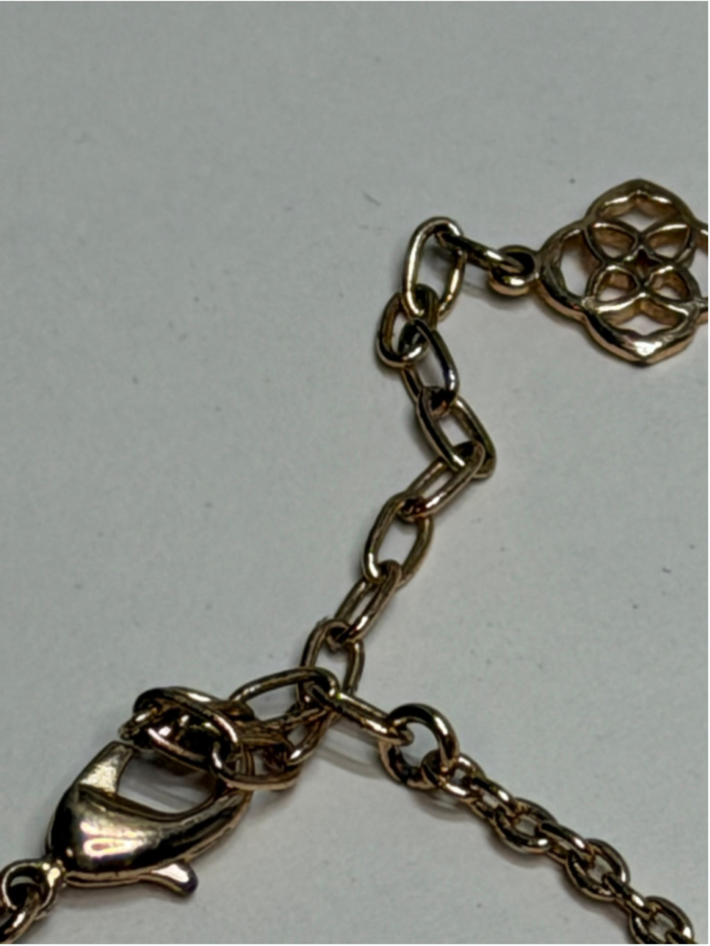 Women's Kendra Scott Gold Iridescent Station Necklace One Size - Picture 3 of 3